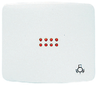 NIESSEN - TECLA PULSADOR CON VISOR Y SÍMBOLO LUZ ARCO BLANCO ALPINO