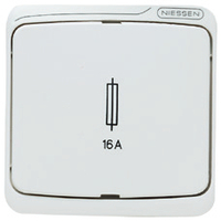 NIESSEN - TAPA PORTAFUSIBLES ARCO ESTANCO DE EMPOTRAR IP44 BLANCO ALPINO