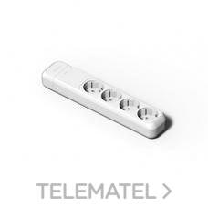 FAMATEL - BASE 4 TOMAS SCHUKO 10-16A-250V BLANCO - Imagen 2