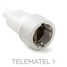 FAMATEL - BASE TT LAT.16A-250V PVC GOMA BLANCA - Imagen 2