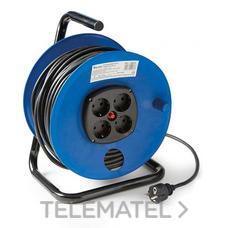 FAMATEL - Enrollacables 4 tomas 2P+TT lateral 16A 50m 3x1,5mm²