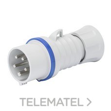 GEWISS - CLAVIJA MOV.RTA.HP CONEXIONADO TORN.3P+N+T 16A 200-250V 50-60Hz 9h azul IP44/54