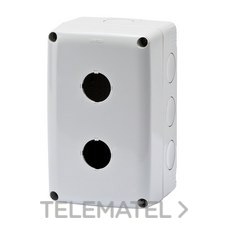 GEWISS - Contenedor para pulsadores mando señalizadores 2 módulos diámetro de 22mmtapa gris RAL7035 IP66