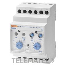 GEWISS - Relé diferencial con toroidal separado tipo A 230V AC 3 módulos