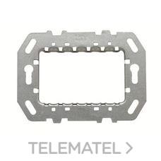 NIESSEN - BASTIDOR MONOCAJA PARA 3 MÓDULOS ZENIT PLATA - Imagen 2