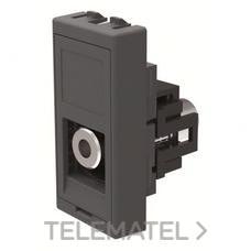 NIESSEN - CONECTOR MINIJACK 3,5mm 1 MÓDULO ANTRACITA