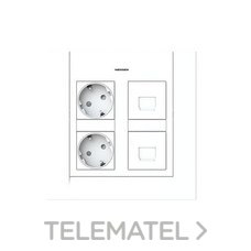 NIESSEN - KIT 2 COLUMNAS 2BL+2RJ SUPERFICIE BLANCO