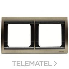 NIESSEN - MARCO DE 2 ELEMENTOS HORIZ.OLAS ACERO PULIDO - Imagen 2