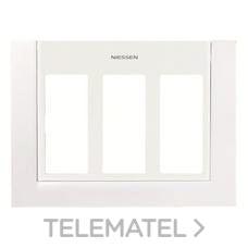 NIESSEN - PLACA PARA CAJA / ZÓCALO CON 3 COLUMNAS BLANCO - Imagen 2