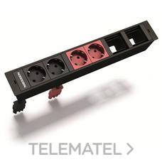 NIESSEN - PUESTO 2+2 BASES Y 2 MULTIMEDIA ANTRACITA