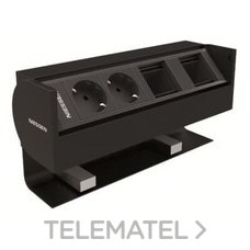 NIESSEN - PUESTO CON TAPA ABATIBLE 2 BASES+MULTIMEDIA AN