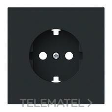 NIESSEN - TAPA BASE ENCHUFE SCHUKO T.T. LATERAL VEGA NEGRO MATE