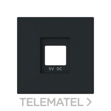 NIESSEN - TAPA CARGADOR USB DOBLE ALBA NEGRO MATE