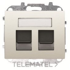 NIESSEN - TAPA VENTANA 2 CONECTOR RJ45 OLAS BLANCO JAZMÍN - Imagen 2