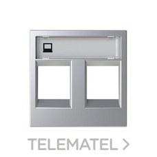 NIESSEN - TAPA VENTANA PARA 2 CONECTORES RJ45 ZENIT PLATA - Imagen 2
