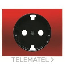 NIESSEN - TAPA ENCHUFE 2P+T SCHUKO ROJO OLAS TITANIO - Imagen 2