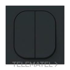 NIESSEN - TECLA DOBLE INTERRUPTOR - CONMUTADOR ALTER VEGA NEGRO MATE