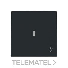 NIESSEN - TECLA PULSADOR LUZ C/VISOR ALBA NEGRO MATE