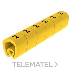 UNEX - SENALIZ.PVC PLAST.7-18mm -2- AMARILLO - Imagen 2