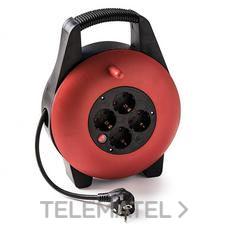 FAMATEL - Enrollacables 4T 2P+TT lateral 16A IP40 10m 3x1,5mm²