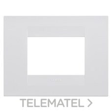 GEWISS - Placa Geo 3 módulos en tecnopolímero blanco leche