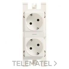 NIESSEN - BASE DE ENCHUFE SCHUKO DOBLE BLANCA - Imagen 2