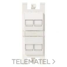 NIESSEN - SOP.CONECTORES INF.RJ45 4 VENT.C/PERS.BLANCO - Imagen 2