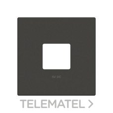 NIESSEN - TAPA CARGADOR USB SERIE DE LUJO NEGRO ESSENCE