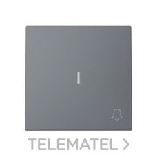 NIESSEN - TECLA PULSADOR TIMBRE C/VISOR ALBA GRIS MATE