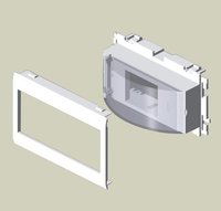 UNEX - ADAPT.P/MEC.SOBRE RAIL DIN 80 BL.NIEVE
