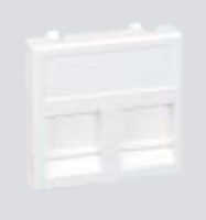 SIMON - PLACA 45x45 RJ P/2 CONEC.AMP/BICC BL.NV.