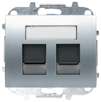 NIESSEN - TAPA VENTANA 2 CONECTOR RJ45 OLAS TITANIO