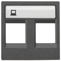 NIESSEN - TAPA VENTANA PARA 2 CONECTORES RJ45 ZENIT PLATA