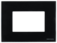 NIESSEN - MARCO DE 3 MÓDULOS CAJA AMERIC.ZENIT CRISTAL NEGRO
