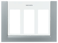 NIESSEN - PLACA PARA CAJA / ZÓCALO CON 3 COLUMNAS BLANCO