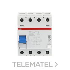 ABB - INT.DIFERENCIAL F204A-125/0,3 4P 125A TIPO TIPO A 300mA