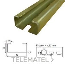 GAESTOPAS - PERFIL C-4020A-G PERFORADO GALVANIZADO