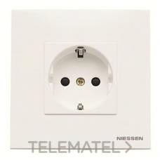NIESSEN - BASE DE ENCHUFE SCHUKO COMPLETA ZENIT BLANCO - Imagen 2