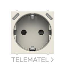 NIESSEN - BASE DE ENCHUFE SCHUKO +USB-C+C - 2 MÓDULOS BLANCO