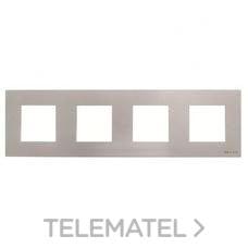 NIESSEN - MARCO BÁSICO DE 4 ELEMENTOS ZENIT PLATA - Imagen 2