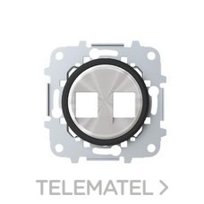 NIESSEN - TAPA 2 CONECTORES RJ45 SKYMOON CRISTAL NEGRO