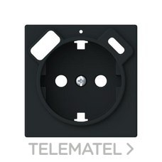 NIESSEN - TAPA BASE ENCHUFE+CARG.USB ALBA NEGRO MATE