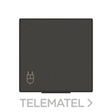 NIESSEN - TAPA SCHUKO CON CUBIERTA ABATIBLE NEGRO ESSENCE