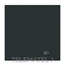 NIESSEN - TAPA SCHUKO CON CUBIERTA ABATIBLE VEGA NEGRO MATE