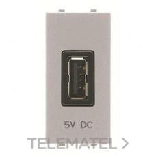 NIESSEN - TOMA CARGADOR USB 1m 750mA/5V ZENIT PLATA