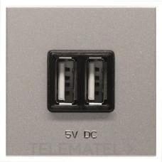 NIESSEN - TOMA CARGADOR USB 2m 2x750mA/5V ZENIT PLATA