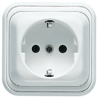 NIESSEN - BASE ENCHUFE SCHUKO CON PROTECTOR OVER BLANCO