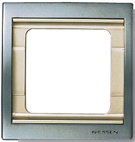 NIESSEN - MARCO DE 3 ELEMENTOS HORIZ.OLAS ACERO PERLA