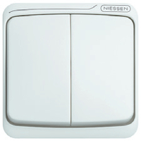 NIESSEN - TECLA INT./CONM. DOBLE ARCO BLANCO ALPINO