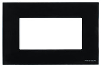 NIESSEN - MARCO DE 4 MÓDULOS CAJA AMERIC.ZENIT CRISTAL NEGRO